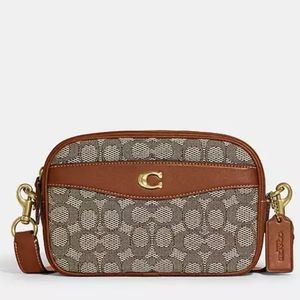 Coach Camera Bag Crossbody In Textile Jacquard